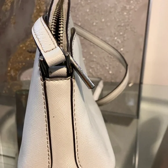Kate Spade Mini Payton Dome Crossbody White Leather Purse
